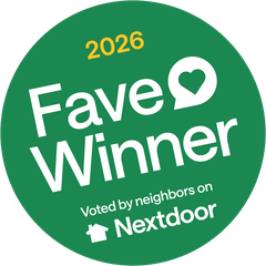 2026 Nextdoor Fave Winner badge